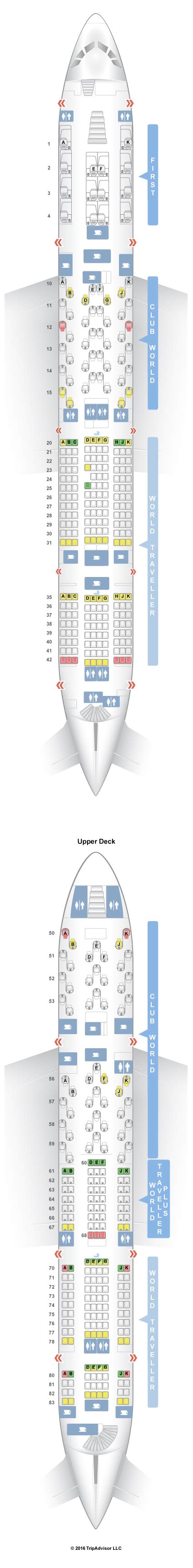 Seat Map British Airways Airbus A380 800 (388) .